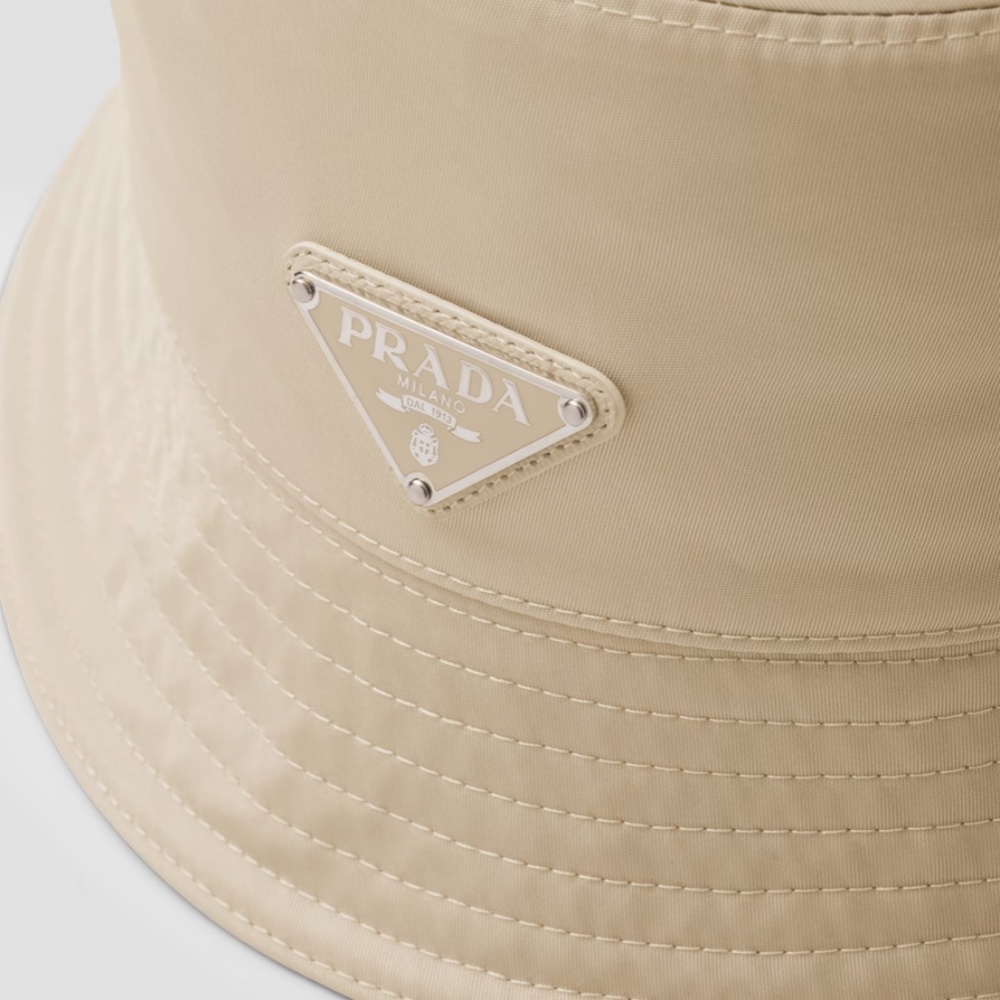 Prada Re-Nylon bucket hat (Desert Beige)